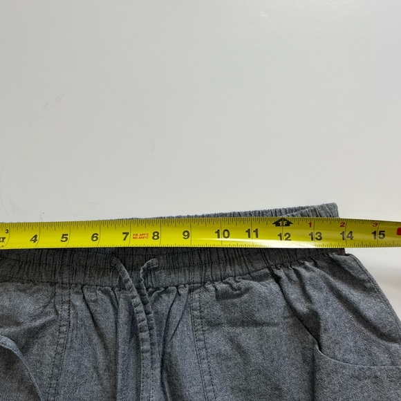 O.N.S. ONS One Nice Shop Cropped Pants Cotton Gray Size Large - Picture 5 of 9